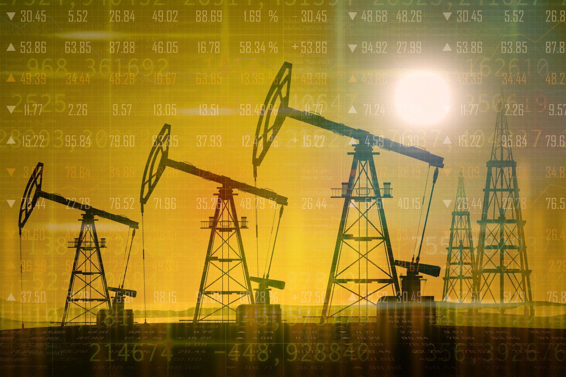 Oil Production and Financial Chart
